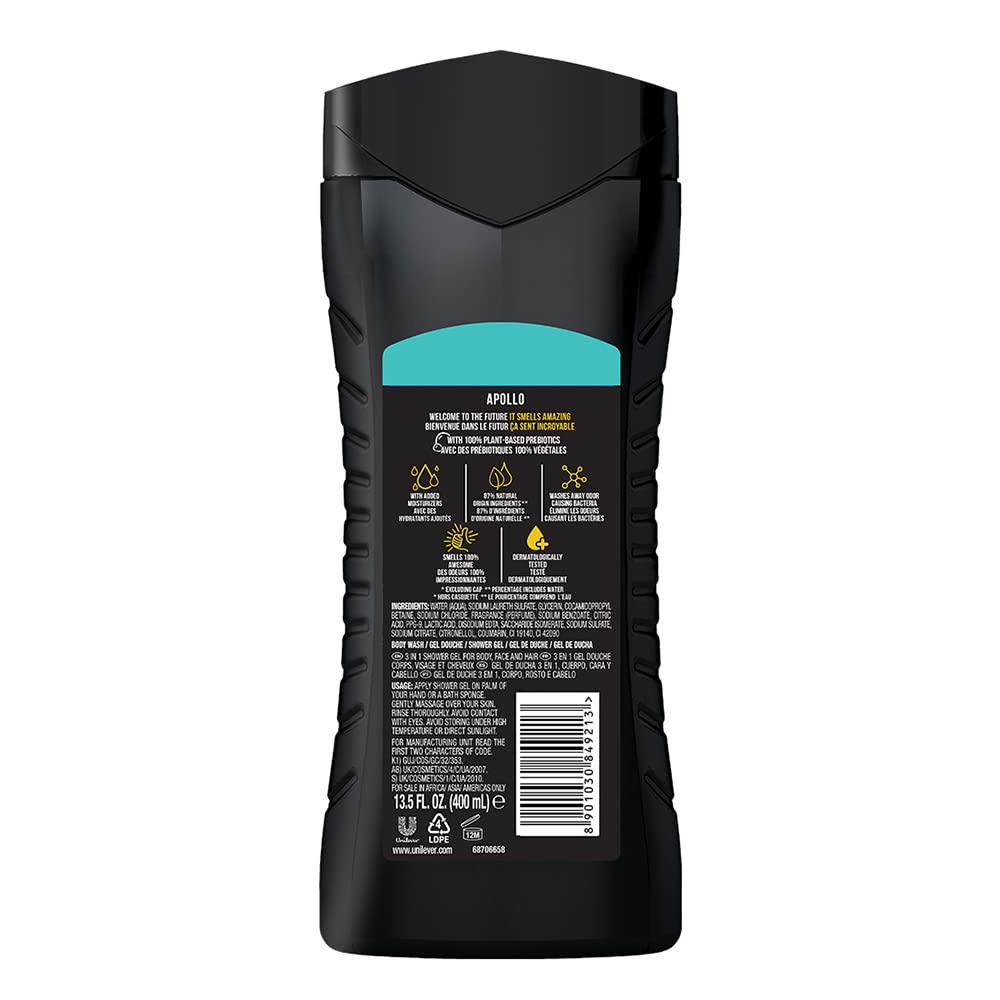 AXE Apollo 3-in-1 Body, Face & Hair Wash – 250ml