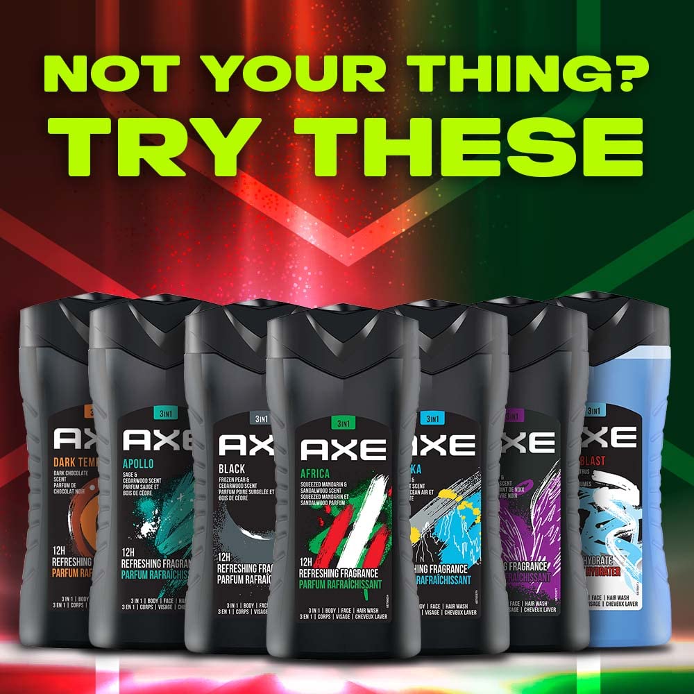 AXE Africa 3-in-1 Body, Face & Hair Wash – 250ml