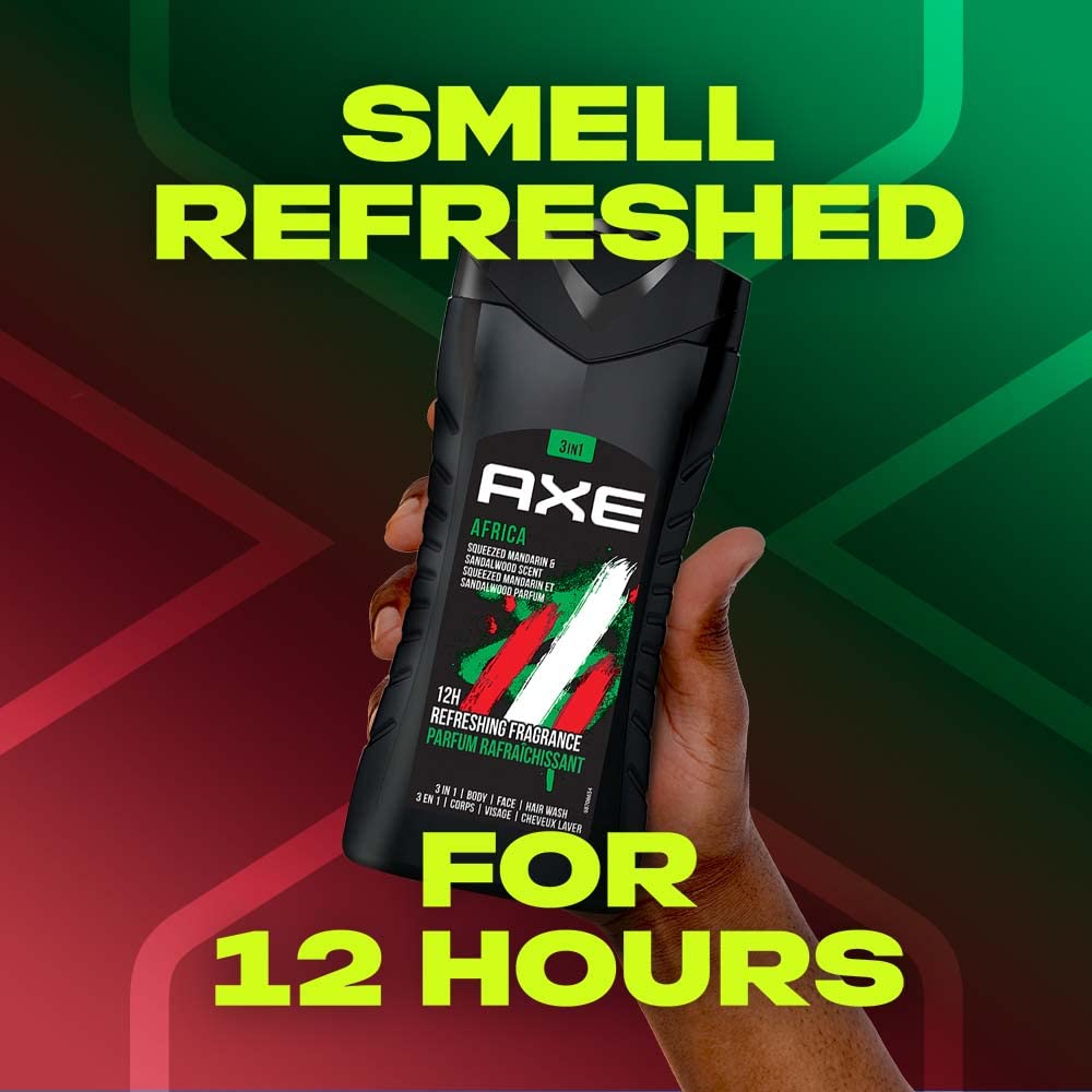 AXE Africa 3-in-1 Body, Face & Hair Wash – 250ml