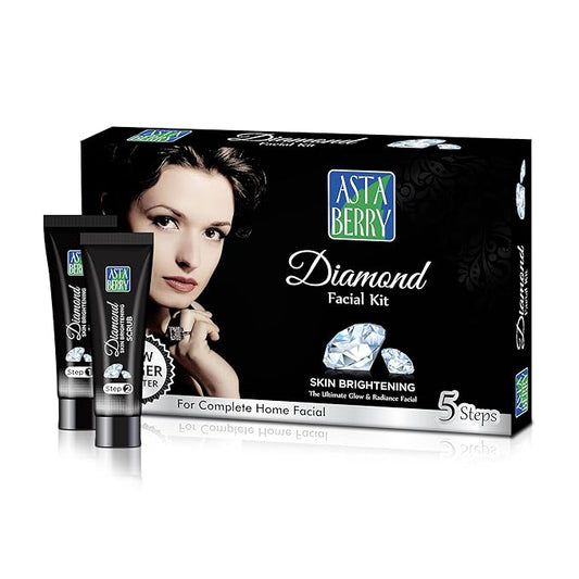AstaBerry Diamond Facial Kit – Skin Brightening (5 Steps) | For Complete Home Facial