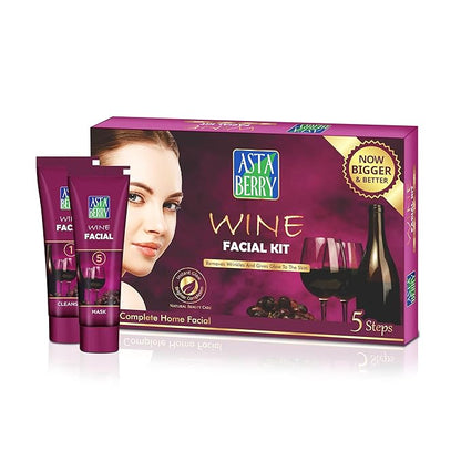 Astaberry Wine Facial Kit – 5 Steps for Radiant, Youthful Skin  Now Bigger & Better