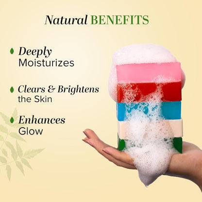 Khadi Natural Herbal Soap Gift Set | Handcrafted Essential Oil Soaps | Pure & Natural | Refreshing & Gentle Cleansing | Provides Naturally Glowing Skin- (Pack of 10)