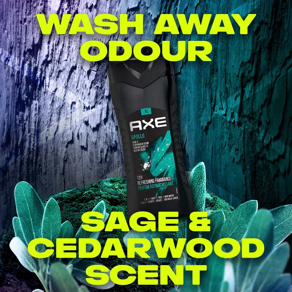 AXE Apollo 3-in-1 Body, Face & Hair Wash – 250ml
