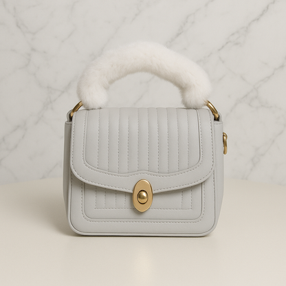 Ivory Elegance Quilted Handbag