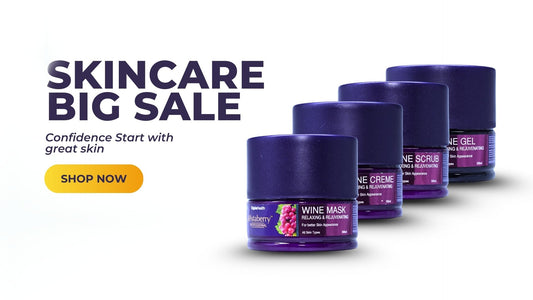 Astaberry Professional 4-in-1 Wine Skincare Combo – Scrub, Crème, Mask & Gel (500ml Each)