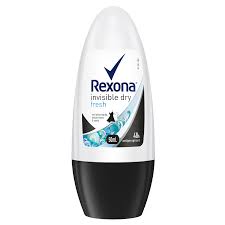 Rexona Invisible Dry +Fresh Roll-On Deodorant – 72H Protection, No White Marks Pack of 2 (50ml x 2)
