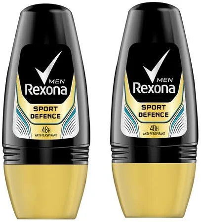 Rexona Men Sport Defence Roll-On Deodorant – 72H Odour Protection, Active Freshness Pack of 2 (50ml x 2)