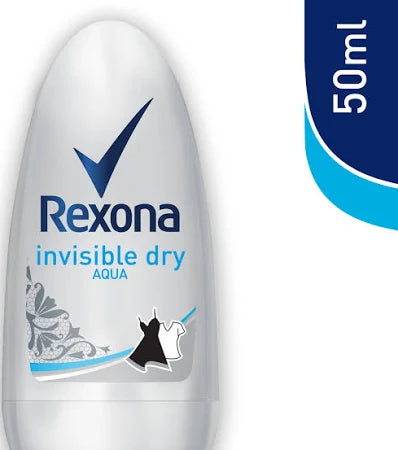 Rexona Invisible Dry +Fresh Roll-On Deodorant – 72H Protection, No White Marks Pack of 2 (50ml x 2)