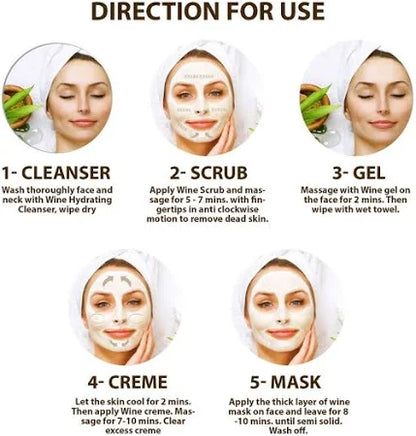 Astaberry Wine Facial Kit – 5 Steps for Radiant, Youthful Skin  Now Bigger & Better
