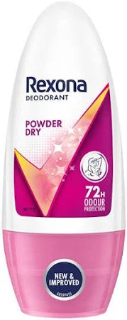 Rexona Powder Dry Roll-On Deodorant – 72H Odour Protection Pack of 2 (50ml X 2)