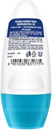 Rexona Shower Clean Roll-On Deodorant – Motion Activated™, 72H Freshness Pack of 2 (50ml x 2 )